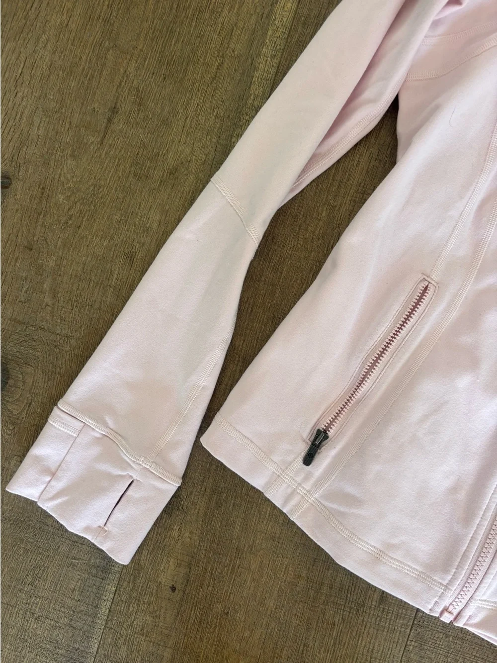 lululemon pale light pink zip up athletic jacket